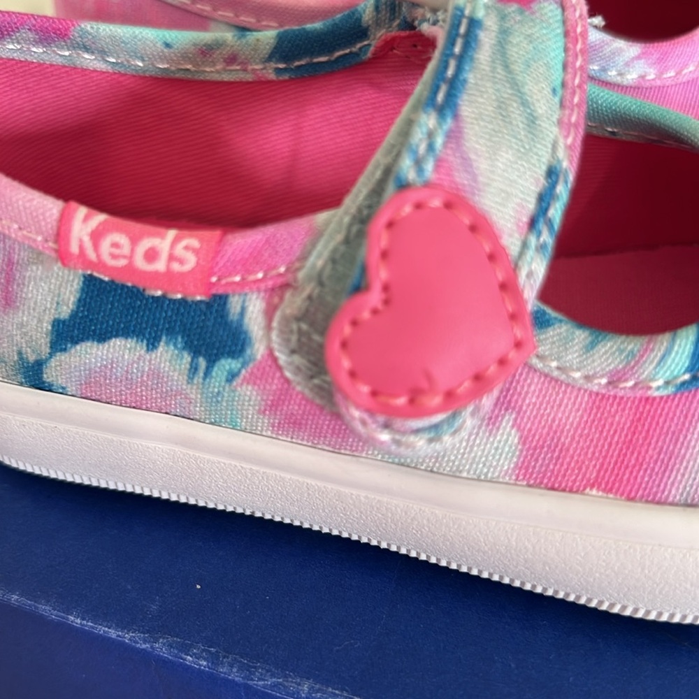Keds Harper Tie Dye Mary Jane Flats NEW Toddler 7 - Picture 6 of 9